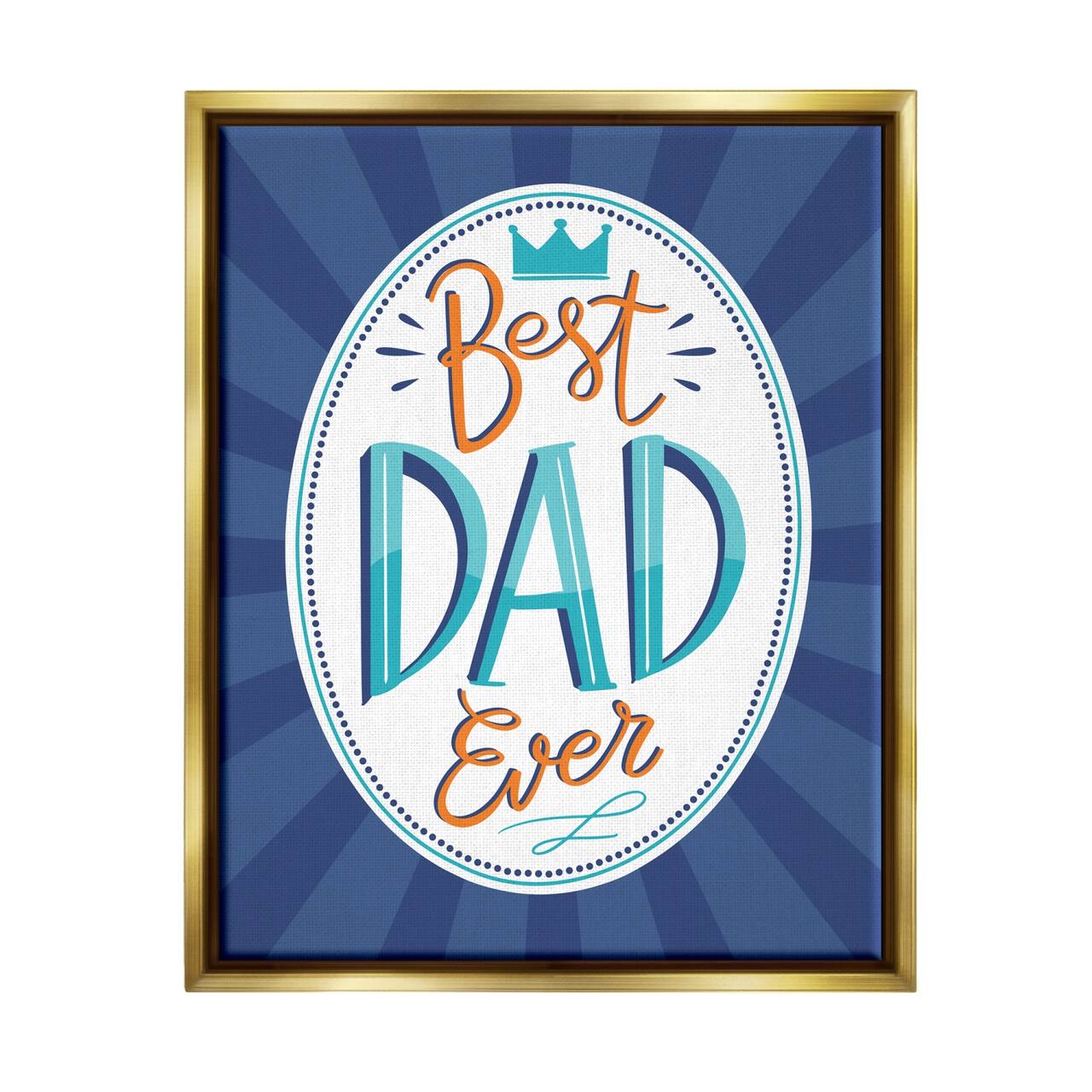 Stupell Industries Best Dad Ever Striped Phrase Floater Framed Art